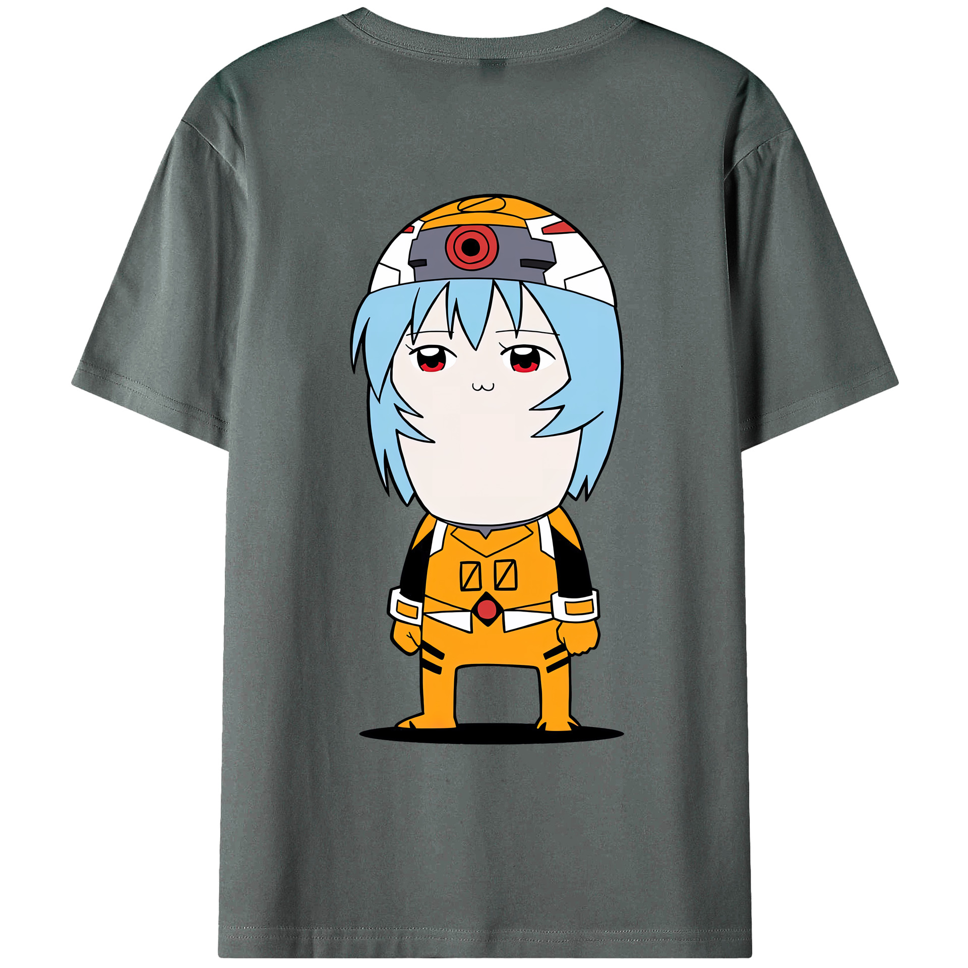 （画像用） EVA 新世紀エヴァンゲリオン 綿100％ メンズ半袖Tシャツ（バックプリント） 通気性